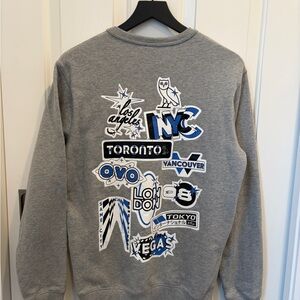 OVO Gray Graphic Crewneck sweatshirt